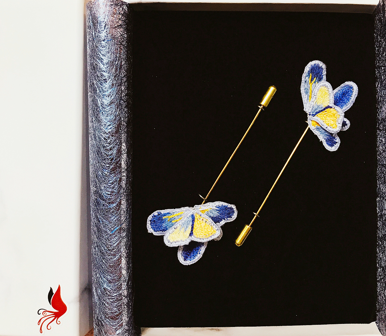 双蝶齐舞-胸針（图ZMTI0NjcyNTk2） - 首饰设计 - 站酷设计师劉阿冰原创素材 - 站酷ZCOOL