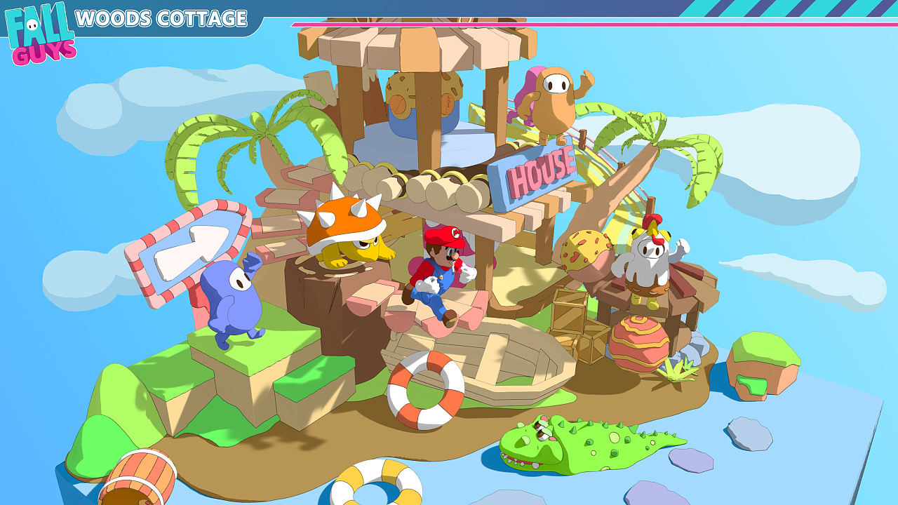 糖豆人树屋闯关