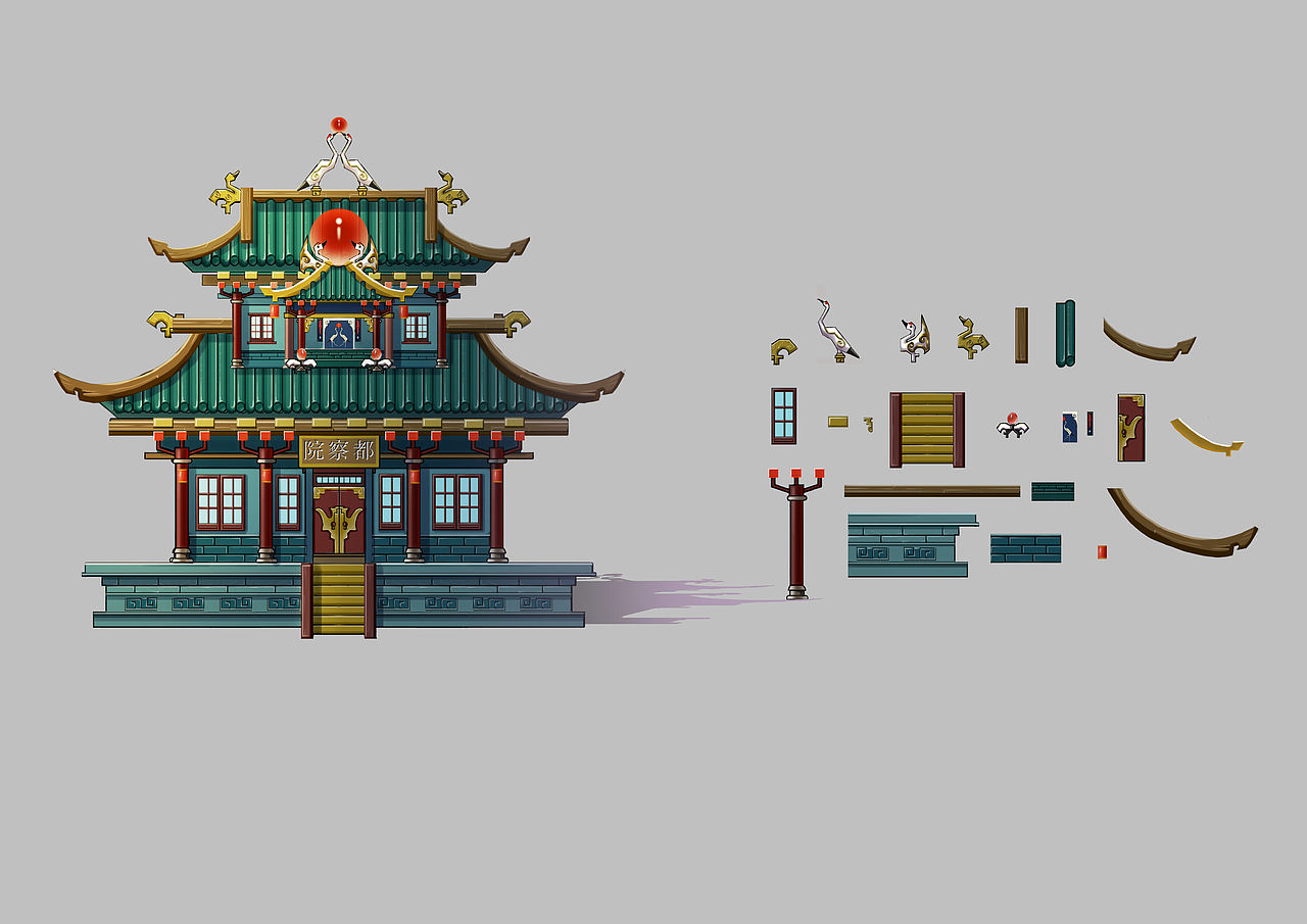 建筑设计，古代都察院（图ZMjQwMTkwNzYw） - 概念设定 - 站酷设计师夺秒原创素材 - 站酷ZCOOL