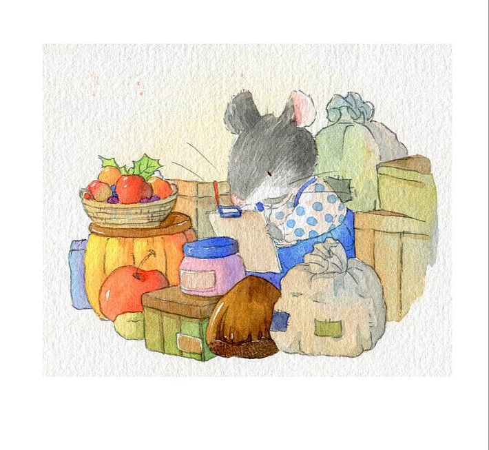 插画 水彩儿插 《小老鼠系列插画》