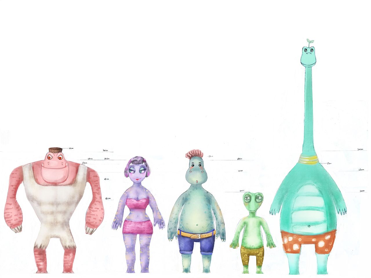 定格动画恐龙快递站角色设定