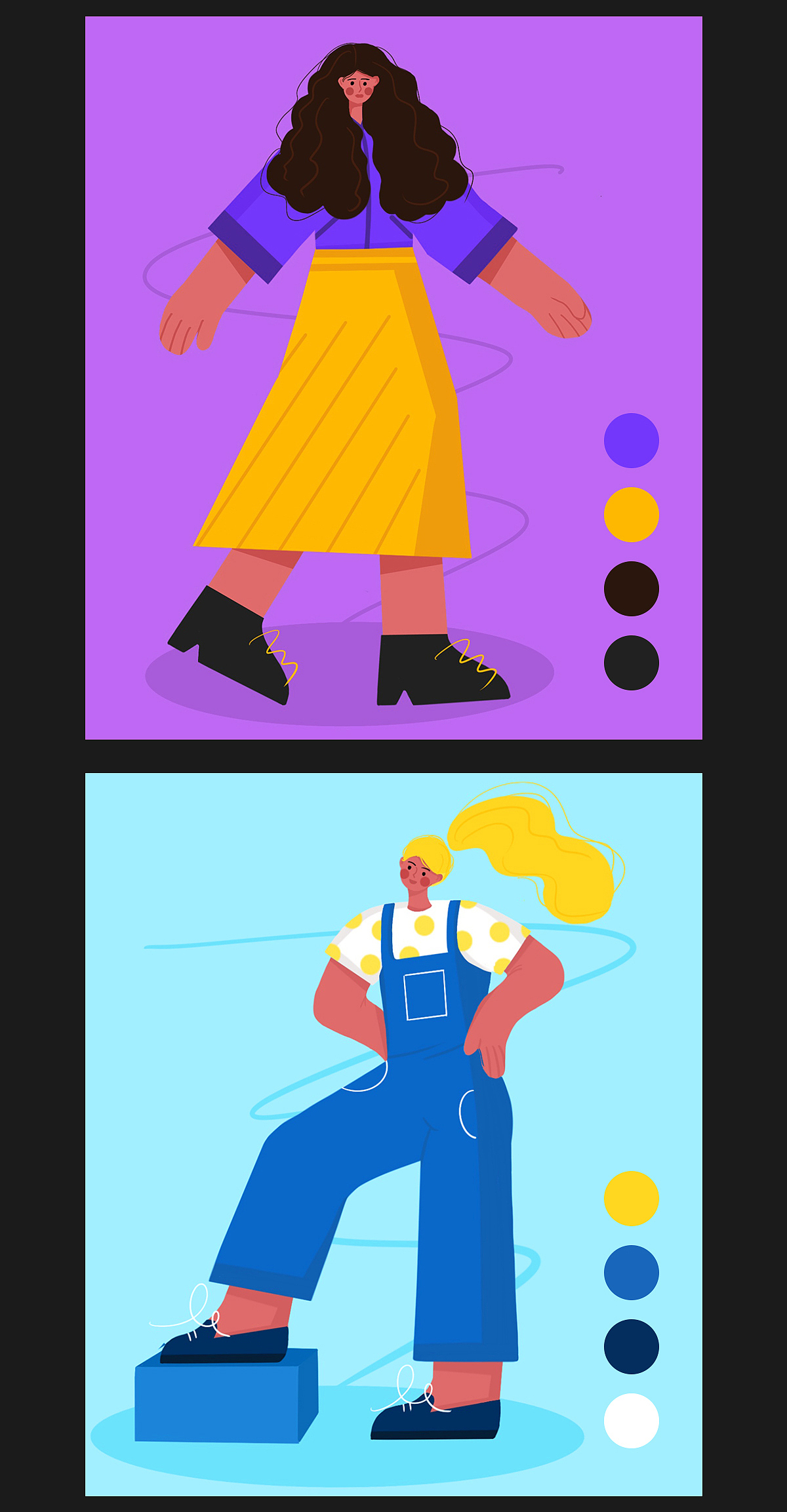 人物插画系列（图ZMjMzODY4NTE2） - 商业插画 - 站酷设计师柠檬C不酸原创素材 - 站酷ZCOOL