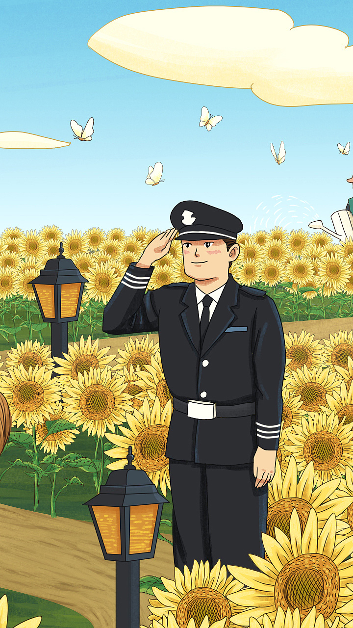 物业服务与光合作用的场景化表现|插画|商业插画|淳屿 - 原创作品