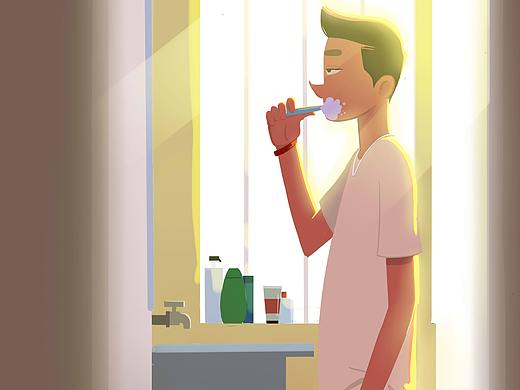 早晨（個人主頁-ZMjc5MDkxODA=） - 商業(yè)插畫 - 站酷設(shè)計師MOONZHOU原創(chuàng)素材 - 站酷ZCOOL