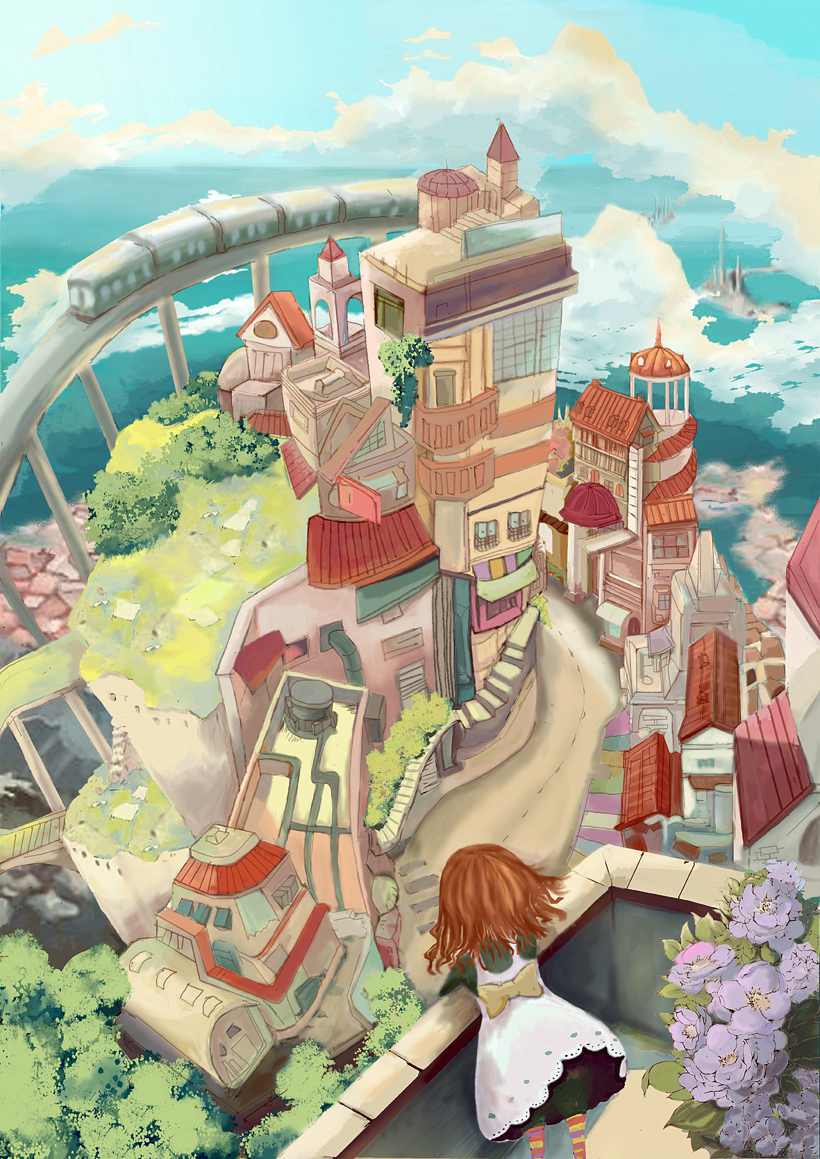 海边的小镇|插画|创作习作|周三三san - 原创作品 - 站酷 (zcool)