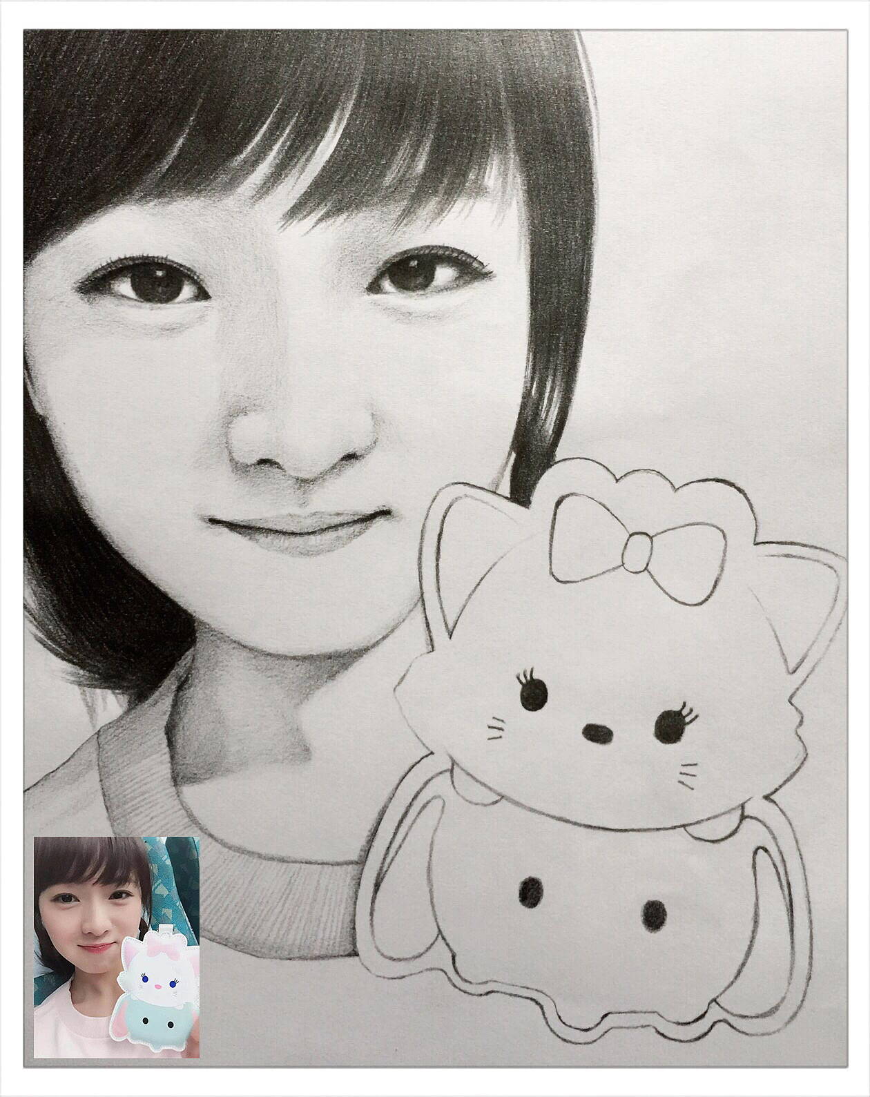 人像照片临摹手绘稿