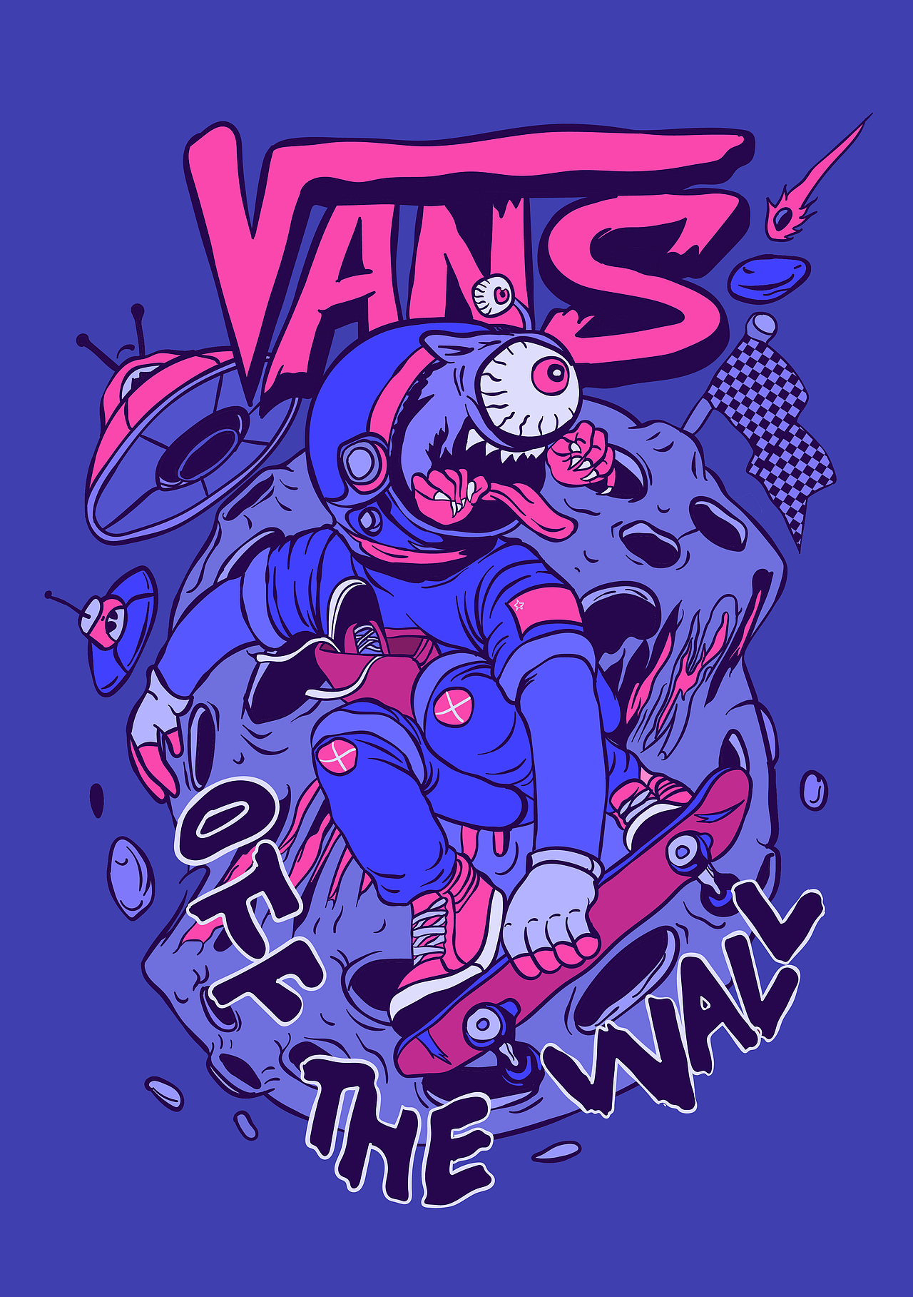 临摹矢量插画-《VANS星球》0411