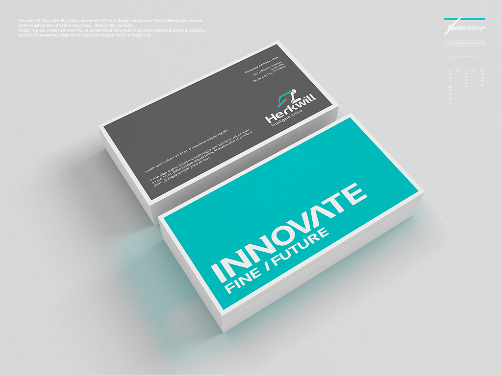 赫克韦尔自动化HERKWILL品牌VI识别系统设计-因心设计