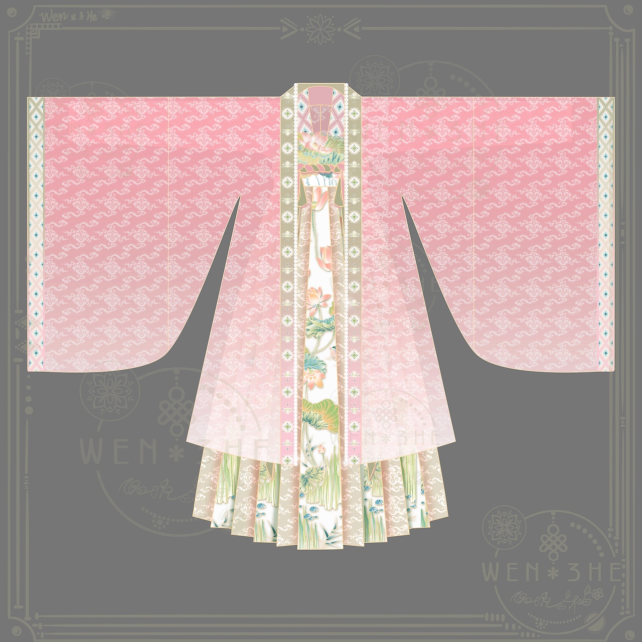 汉服设计稿│同步更新与记录-4（图ZMzQyOTE0MzMy） - 传统/民族服饰 - 站酷设计师鱼团的小猫们原创素材 - 站酷ZCOOL