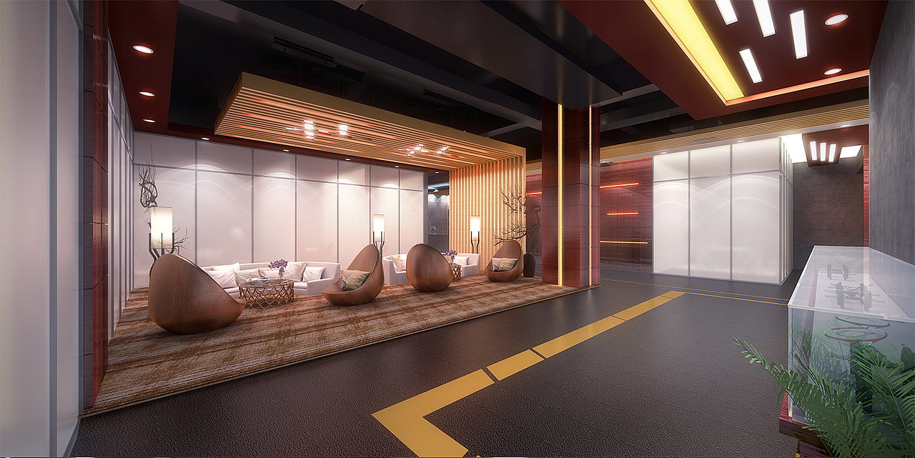 线条主题健身房装修设计