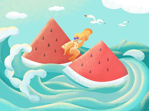 插画（个人主页-ZNDA4MjkxNjg=） - 创作习作 - 站酷设计师虚拟夏天原创素材 - 站酷ZCOOL