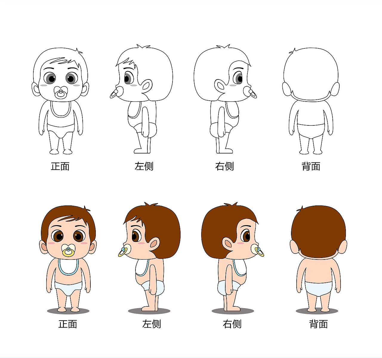 小顽童尿不湿宝宝卡通形象设计
