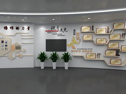 税务局荣誉墙 效果图3D设计