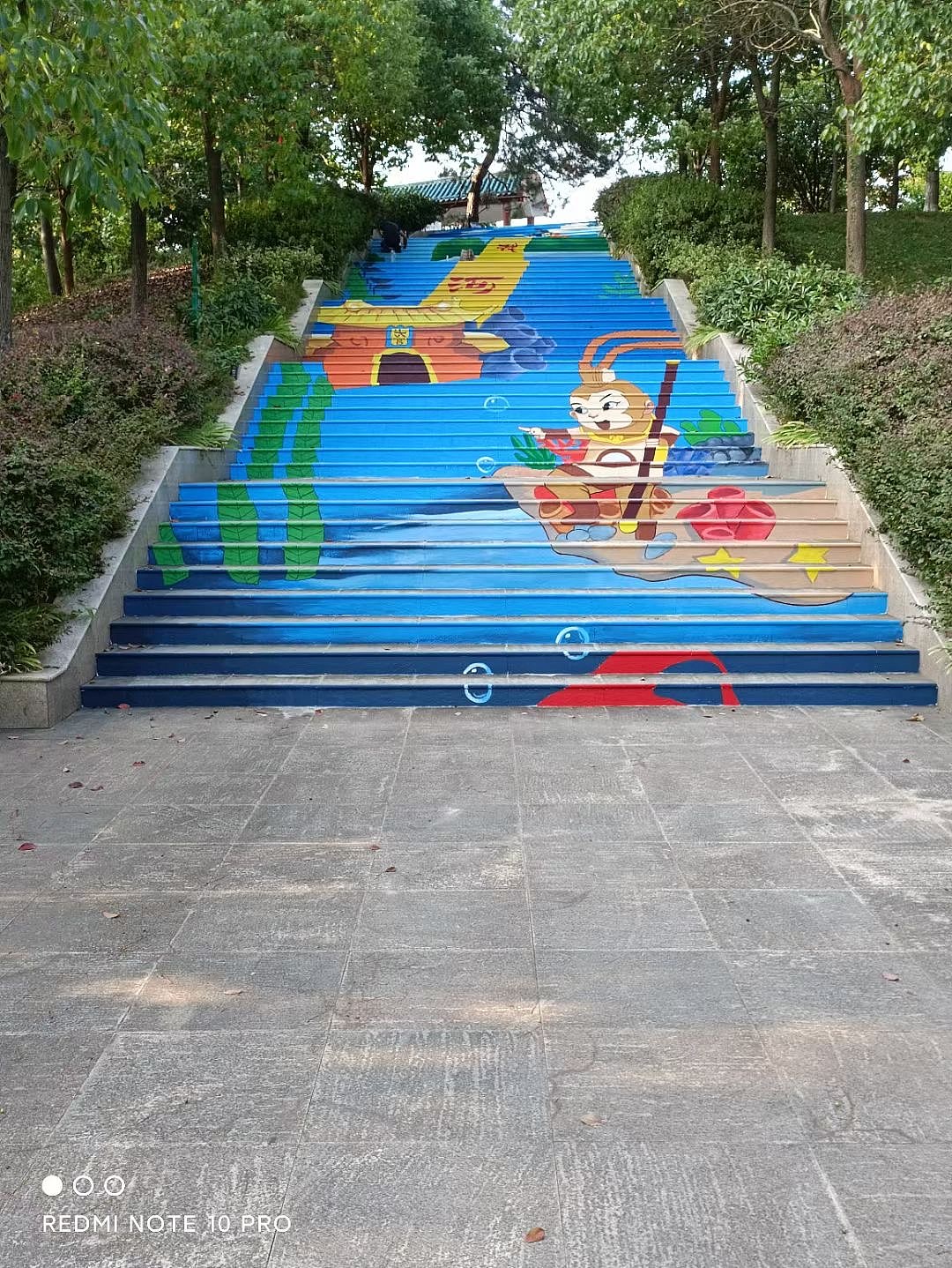 墙绘-漳河旅游风景区湖心岛楼梯画