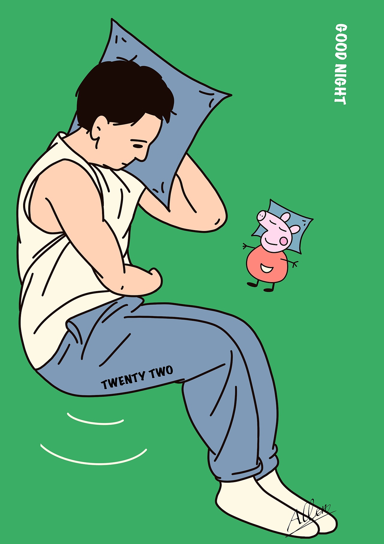 过年在家的状态（图ZMTk0NTEwODA4） - 艺术插画 - 站酷设计师亜連沃克原创素材 - 站酷ZCOOL