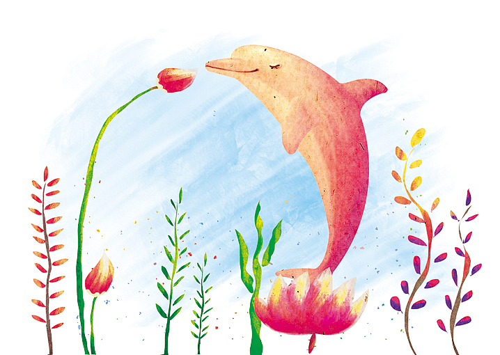 当然海豚妈妈也来了（图ZNTAyNzcwOTI=） - 商业插画 - 站酷设计师仨俩一原创素材 - 站酷ZCOOL