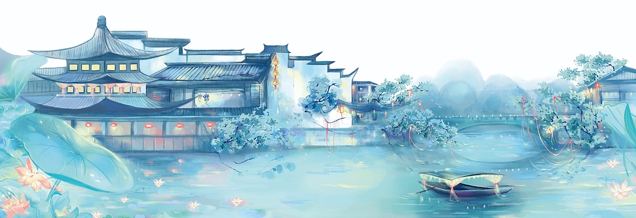 南京夫子庙古风插画你们喜欢我的这种风格吗