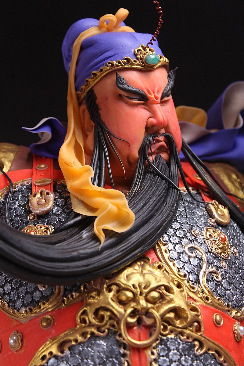 贺加贵面塑（义薄云天）步骤分解（图ZNjYwODQyOTI=） - 手办/模玩 - 站酷设计师贺加贵3D翻糖原创素材 - 站酷ZCOOL