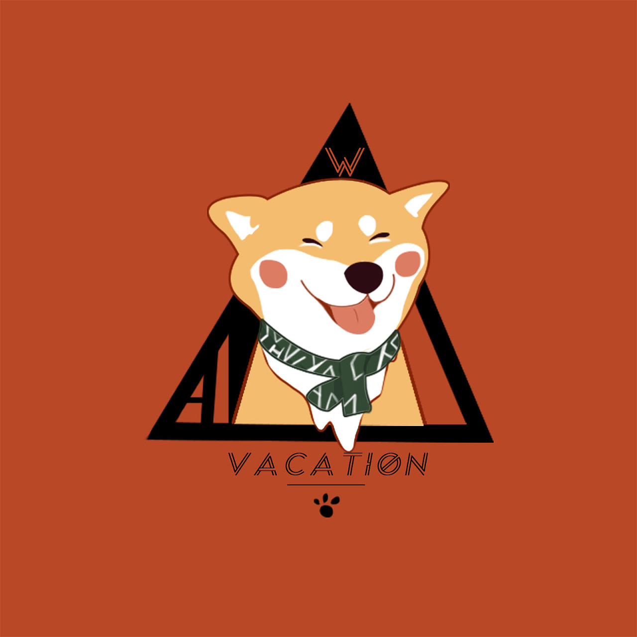 柴犬插画 图案设计