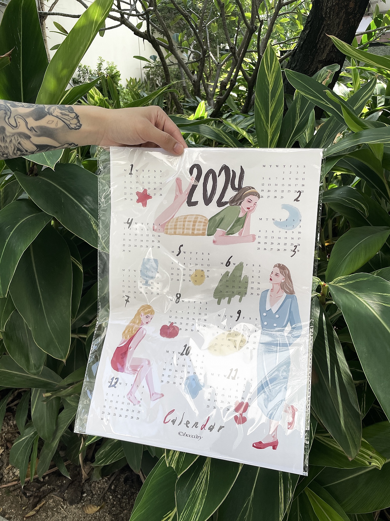 2024年原创插画挂历（图ZMzU3MjQ3MTYw） - 艺术插画 - 站酷设计师beccary原创素材 - 站酷ZCOOL