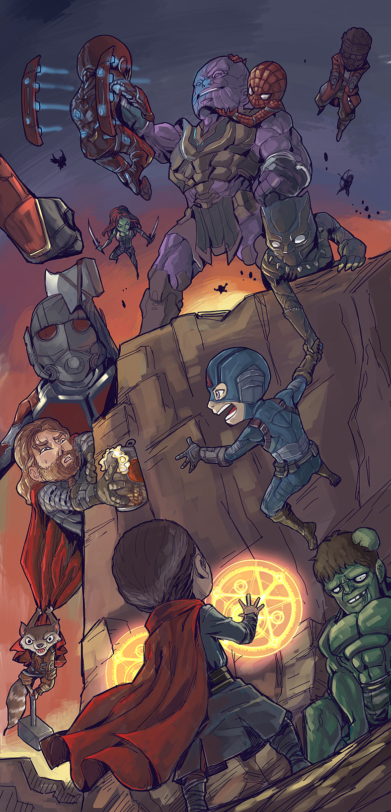 《复仇者联盟》同人创作流程。（图ZMTc3MTExMzQ4） - 商业插画 - 站酷设计师漫匪原创素材 - 站酷ZCOOL