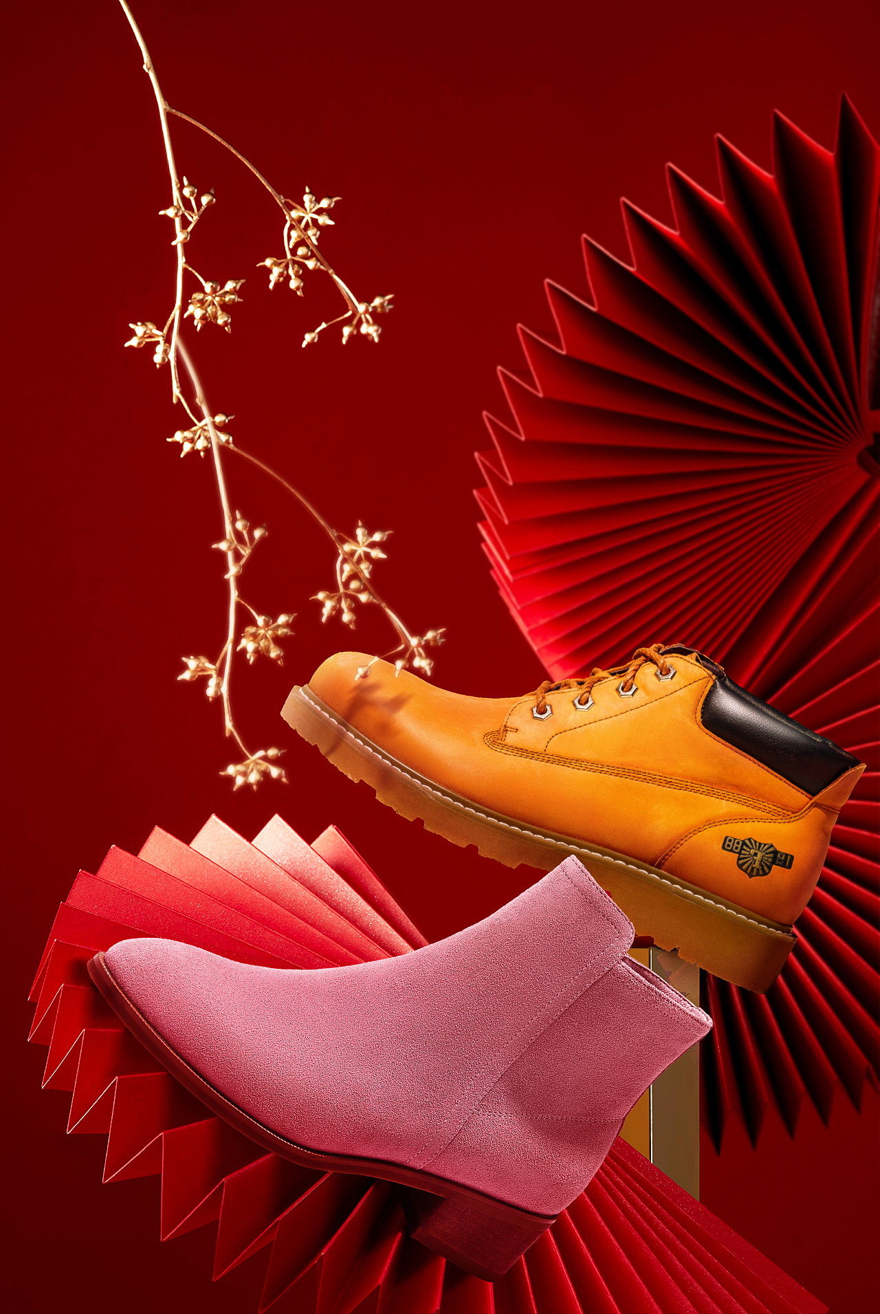 冷沐伊人 奥康 合成 精修 场景 入口图 钻展