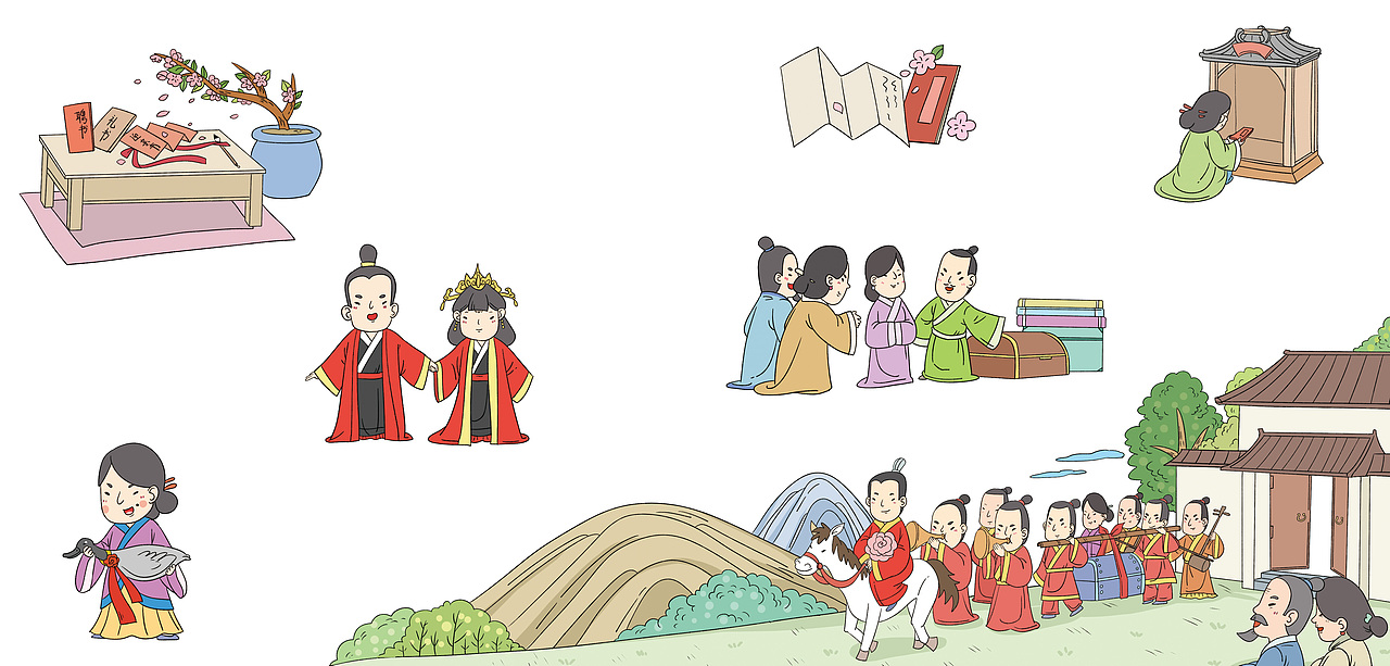 我们的礼仪（图ZMjY3NDY0NzA4） - 商业插画 - 站酷设计师春秋笔绘原创素材 - 站酷ZCOOL