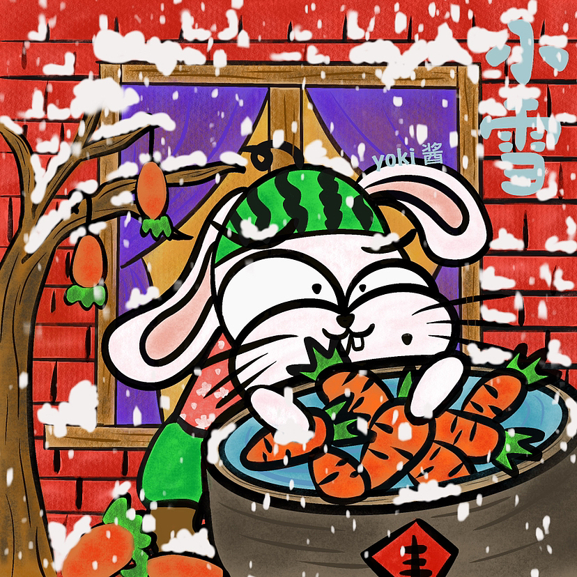 小雪节气插画