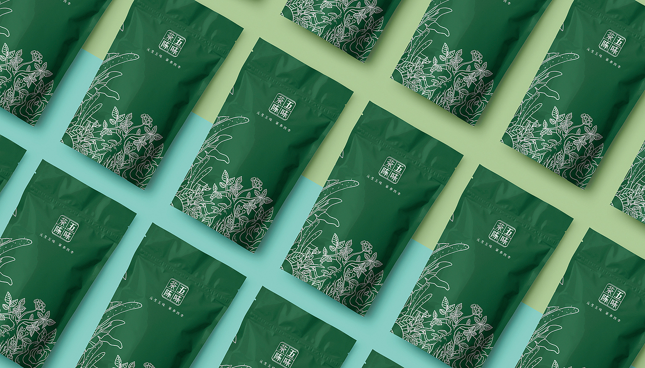 “五味茶陈”包装设计（图ZMTI5ODUwNjcy） - 包装 - 站酷设计师With_town为之堂原创素材 - 站酷ZCOOL