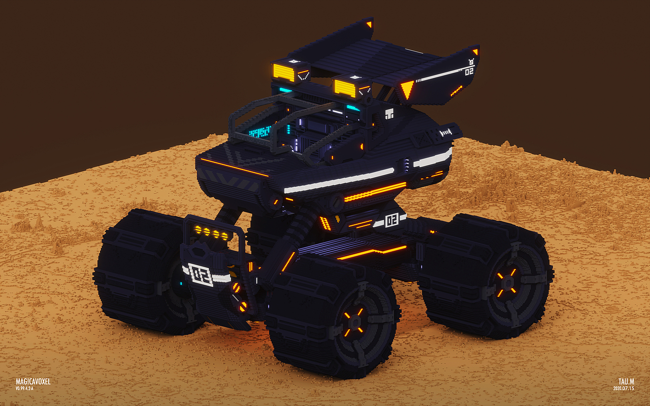 Magicavoxel体素日常之“指挥车”（图ZMjE5MjgwOTE2） - 机械/交通 - 站酷设计师TauM原创素材 - 站酷ZCOOL