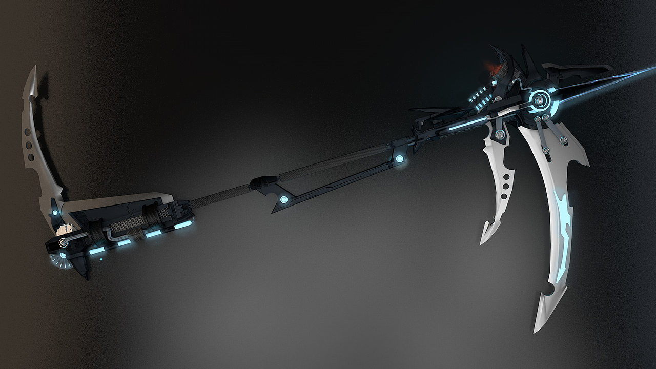 自创虚空切割者科幻镰刃武器