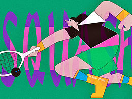 插画习作|壁球发烧友系列插画