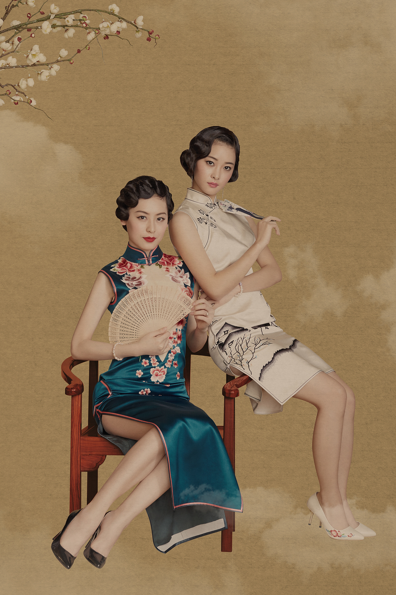 服装拍摄-某品牌旗袍礼服-中国风-新文人画摄影（第二弹）