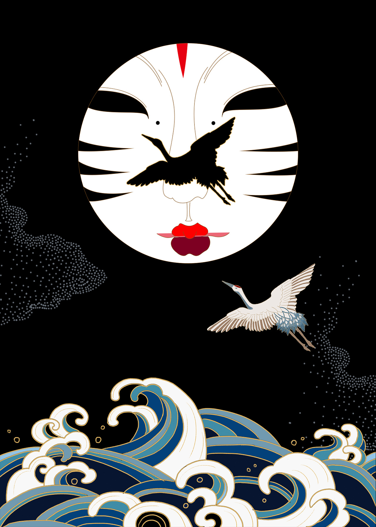 孤独节日 诡异气氛 插画