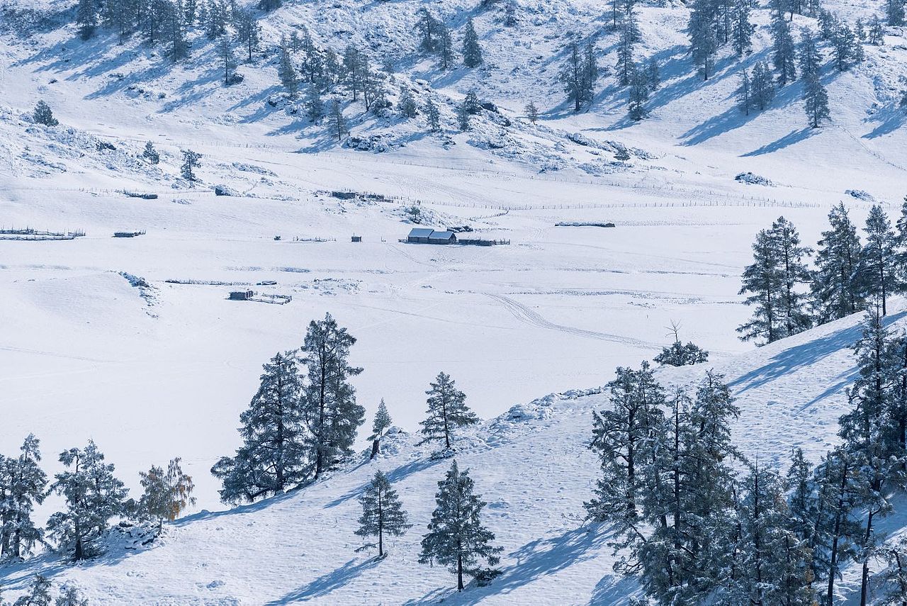 被冰雪覆盖的阿贡盖提草原（图ZMzYwOTgzMDYw） - 风光摄影 - 站酷设计师摄影师雪山飞兔原创素材 - 站酷ZCOOL