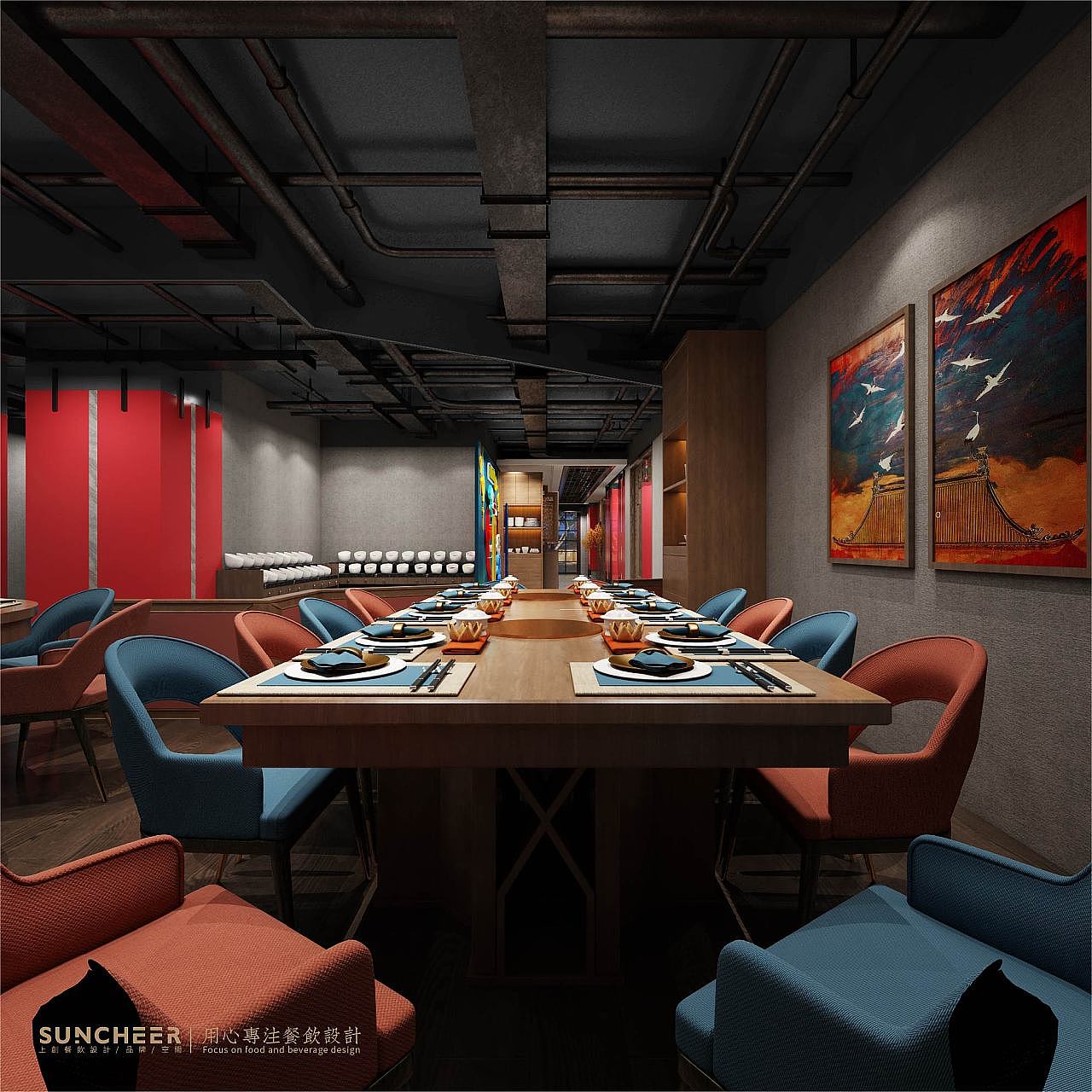 餐饮空间设计/品牌【沧龙老火锅】