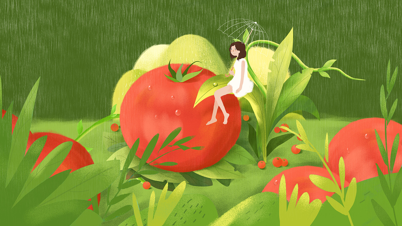 雨中食物|插画|儿童插画|ironwang - 原创作品 - 站酷 (zcool)