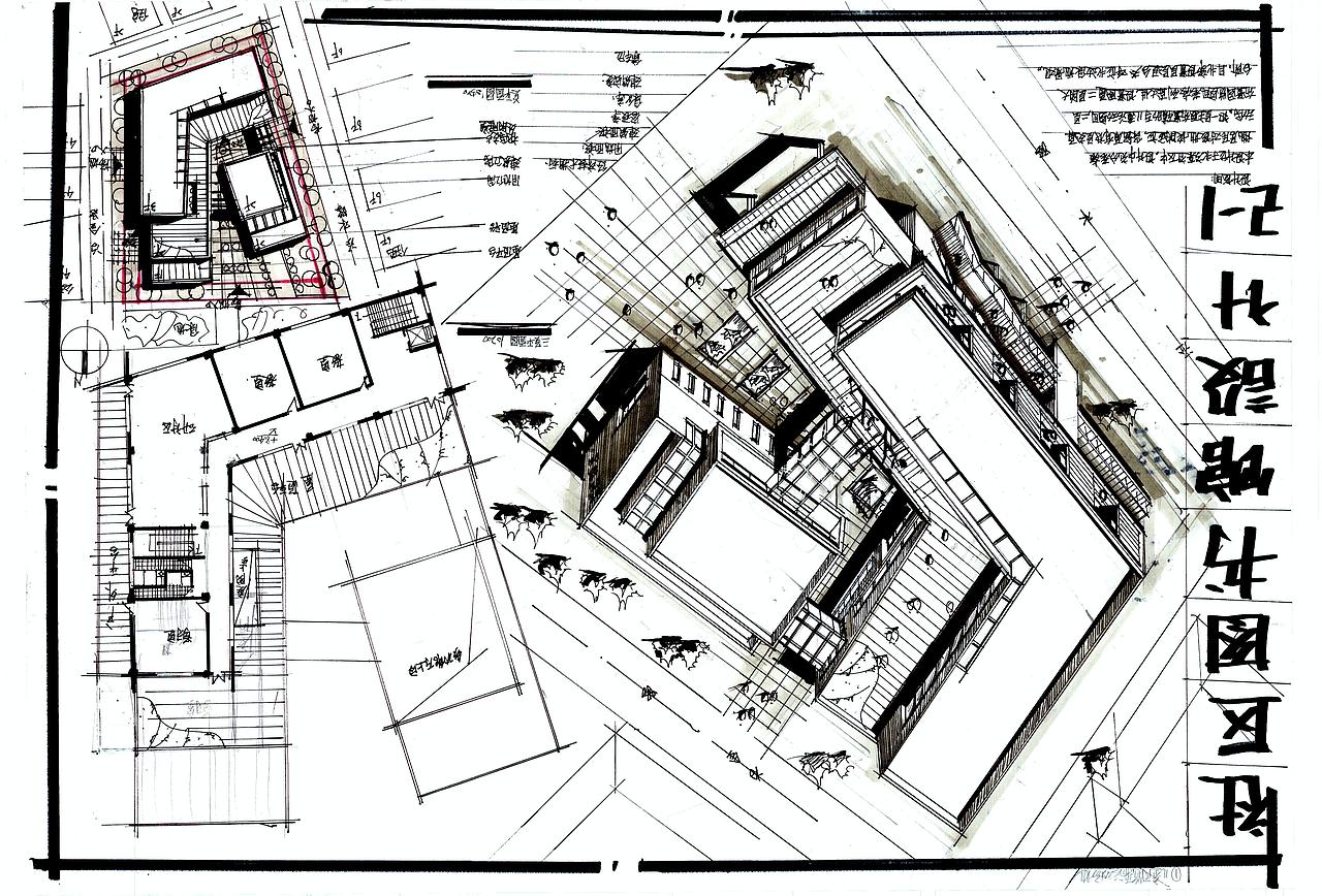 建筑快题（图ZMjc5MDU2MTMy） - 建筑设计 - 站酷设计师大禹手绘00学长原创素材 - 站酷ZCOOL