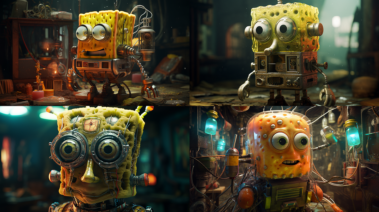 Midjourney出图-海绵宝宝（图ZMzU1NzY2MDMy） - 其他 - 站酷设计师小贝贝83333110原创素材 - 站酷ZCOOL