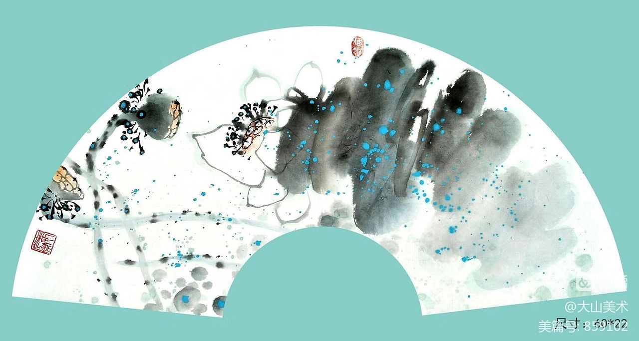 扇面国画欣赏（图ZMzM3ODUzMDA0） - 绘画 - 站酷设计师Z166299704原创素材 - 站酷ZCOOL