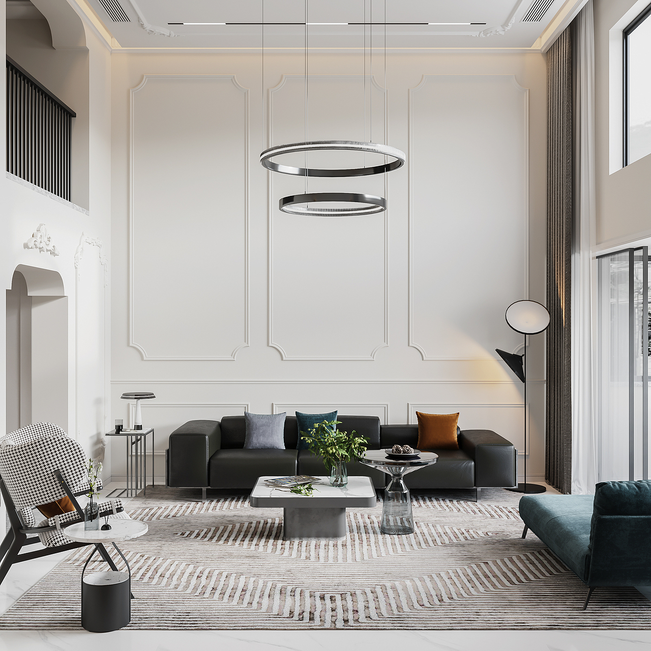 现代混搭风格效果图