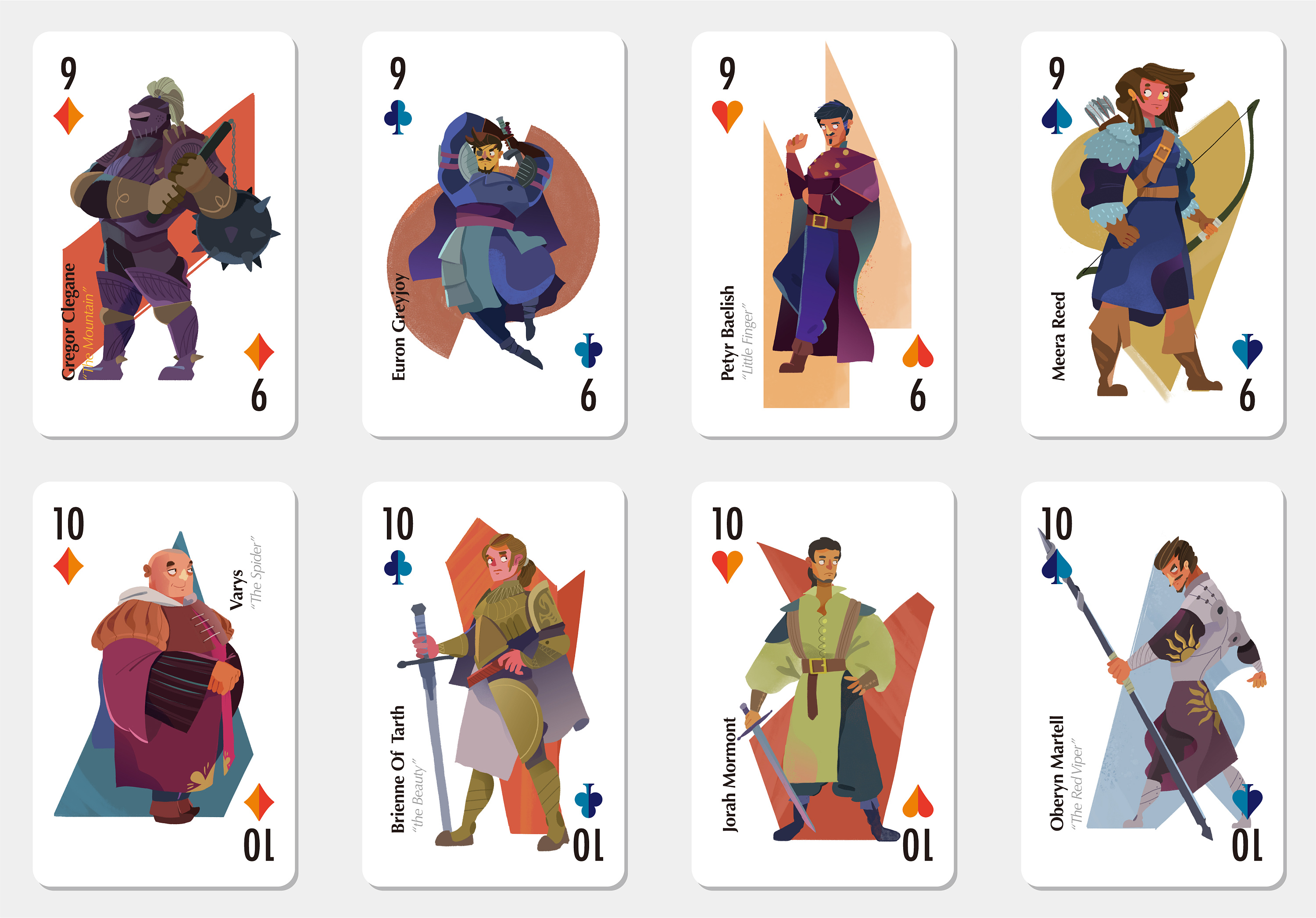《权力的游戏》54角色扑克牌|插画|创作习作|benhur41 - 原创作品