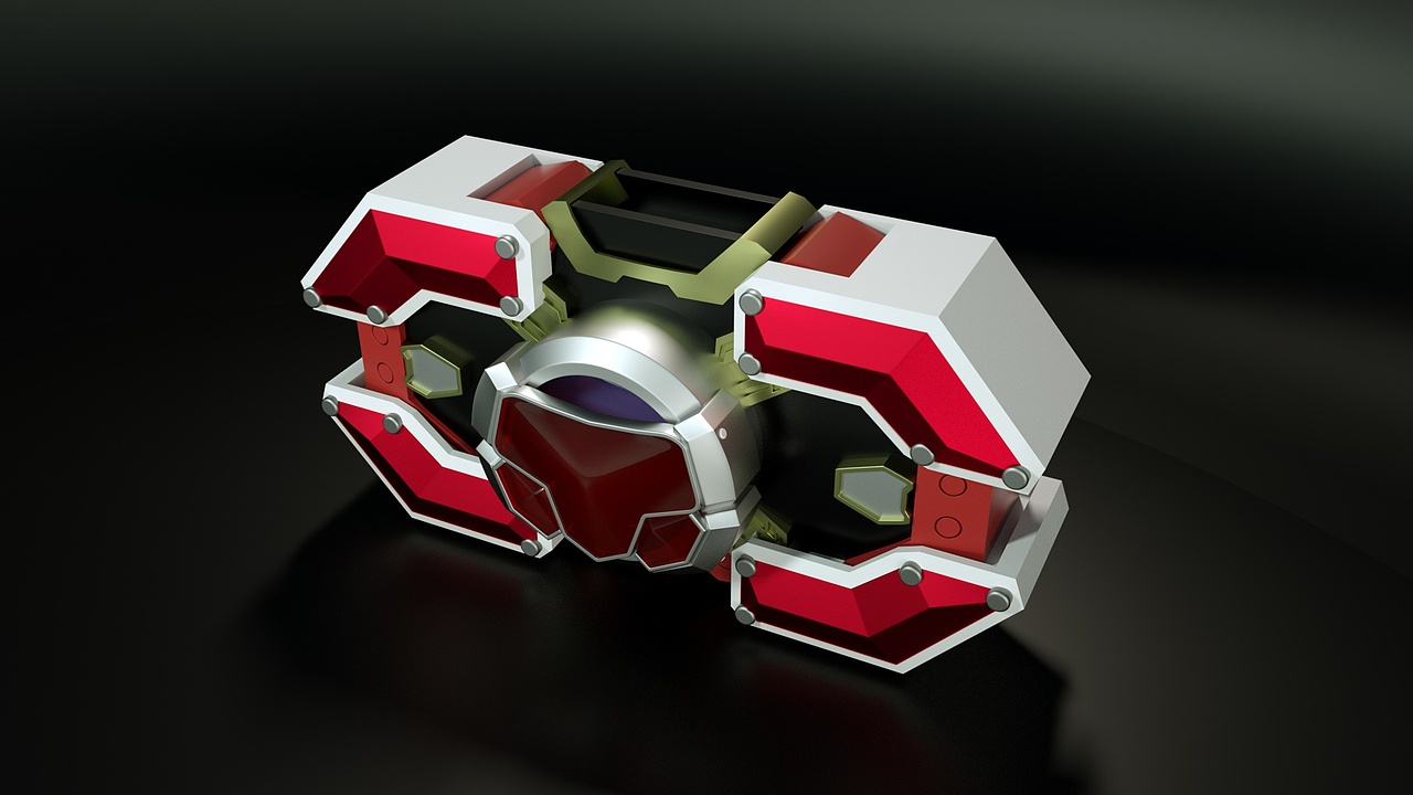 c4d 铠甲勇士刑天召唤器建模渲染