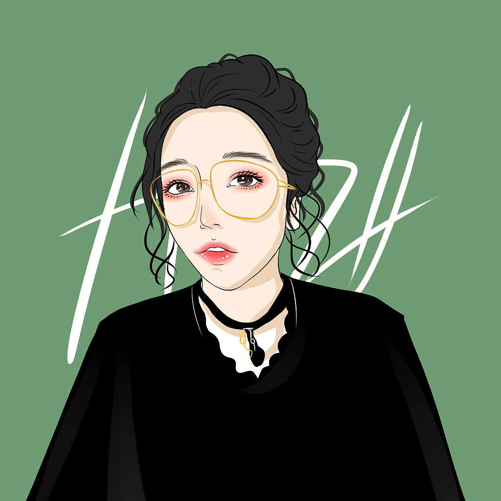 手绘头像练习彩头哦