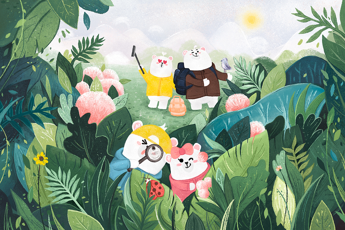 Midea Family-自然生活（图ZMTU0OTUwNTQ4） - 图案 - 站酷设计师咏子禾原创素材 - 站酷ZCOOL