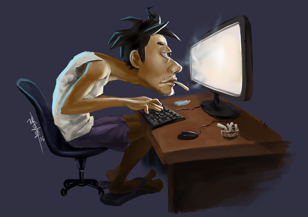 杜绝沉迷网络|插画|其他插画|第z位大侠 - 原创作品 - 站酷 (zcool)