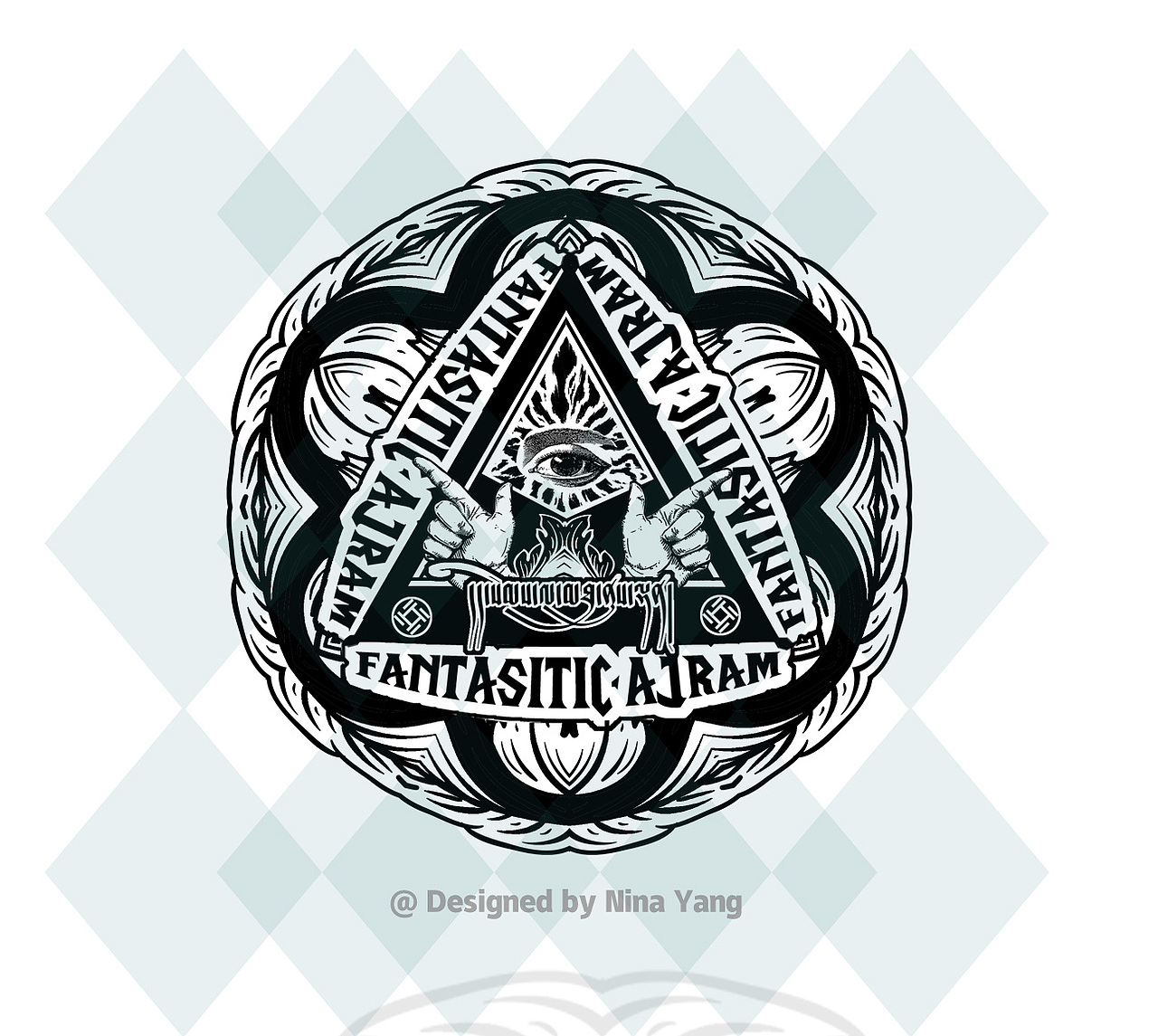 阿吉拉姆潮牌“莲花之眼”工装冲锋衣（图ZMTMyMDM1Mzc2） - 休闲/流行服饰 - 站酷设计师Nina杨原创素材 - 站酷ZCOOL