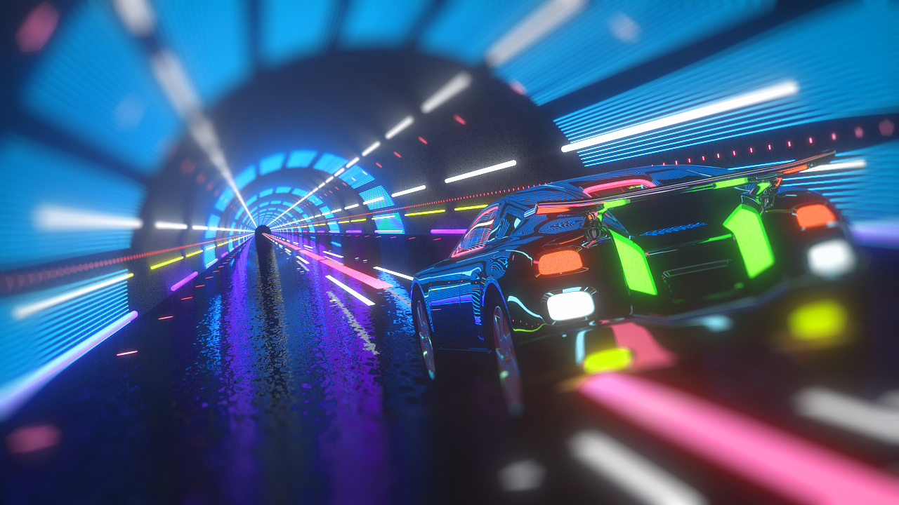 赛博朋克风格超跑