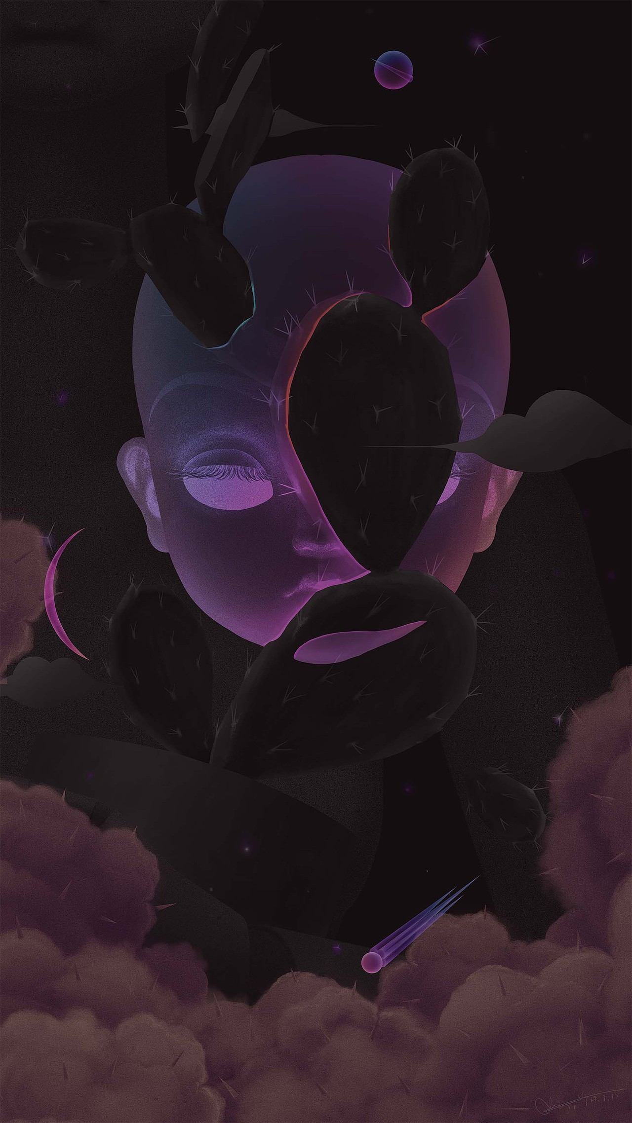《如果变成仙人掌》（图ZMTk2Mzk5NTUy） - 创作习作 - 站酷设计师猫猴子310原创素材 - 站酷ZCOOL