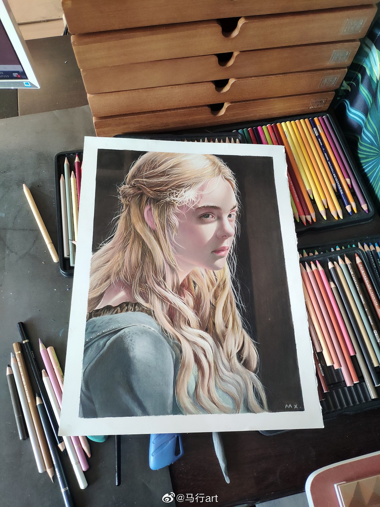 彩铅人像|纯艺术|绘画|马行画彩铅_原创作品-站酷zcool
